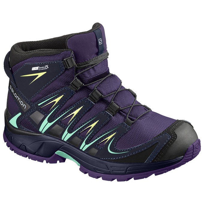 Salomon Singapore Kids Hiking Shoes - XA PRO 3D MID CSWP J Purple | 29470-DOIZ